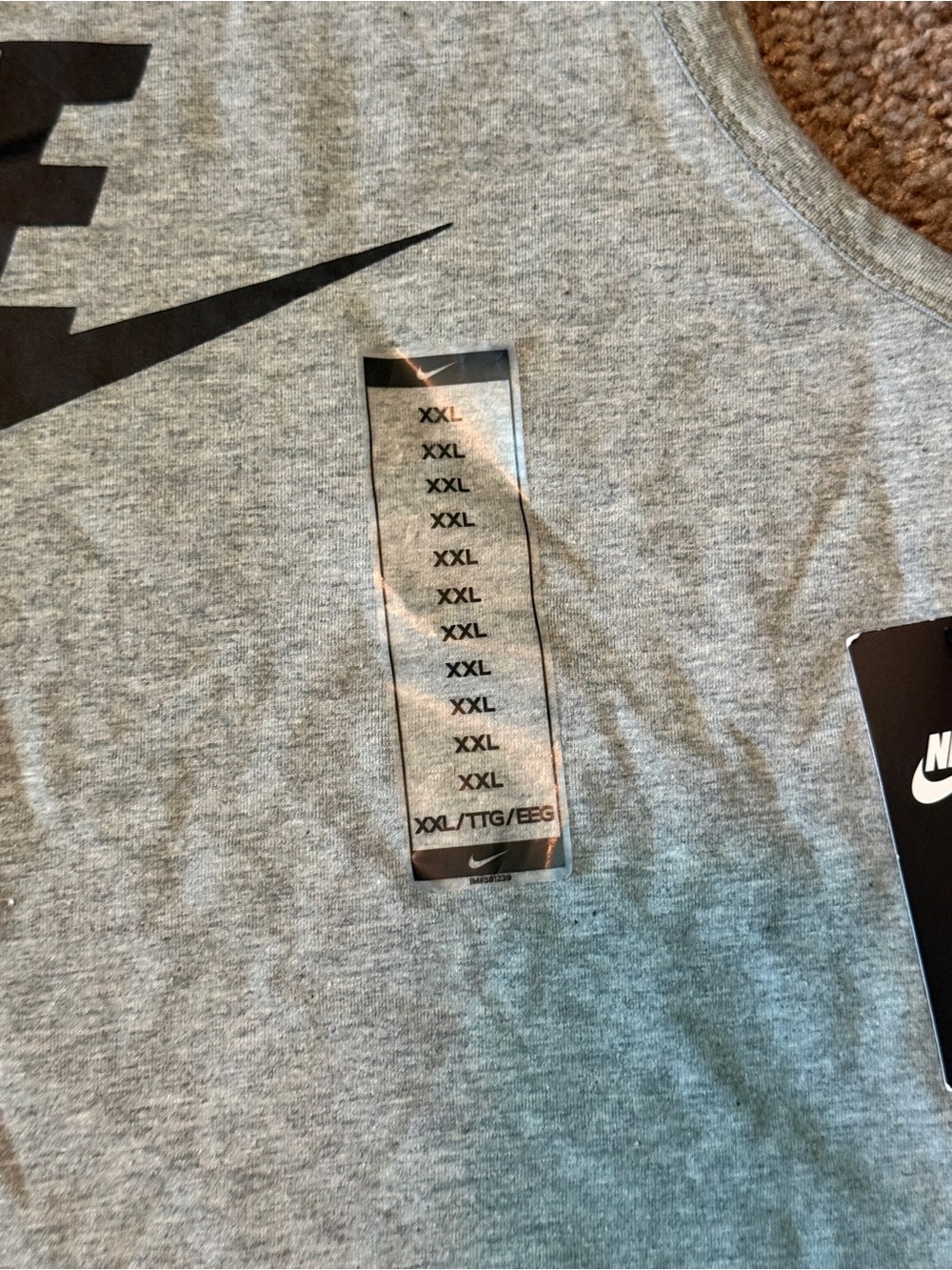 Nike Light Gray Tank with Black Swoosh Logo - Picture 3 of 3